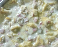 Capeletti ao molho branco e presunto