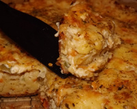 Torta estupenda de legumes, frango e queijo