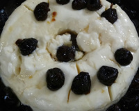 Manjar branco com calda de ameixas