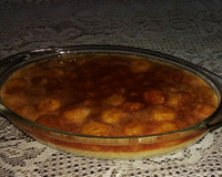 Manjar com doce de banana