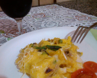 Escondidinho de bacalhau com batata baroa