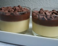 Mousse de maracujá com cobertura de chocolate