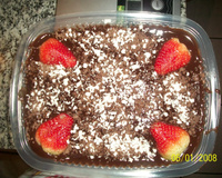 Pavê de chocolate preto e chocolate branco