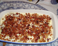Batata com requeijão e bacon