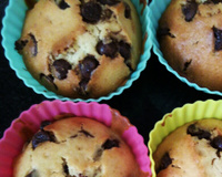 Muffins de baunilha e chocolate