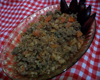 Pinhão com carne moída