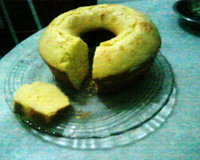 Bolo de fubá com baunilha