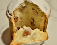 Panetone recheado com sorvete