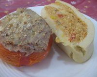 Rocambole de arroz com frango da Dani