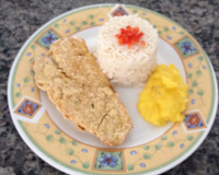 Filé de peixe empanado sem fritura