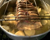 Lombo assado com batata doce