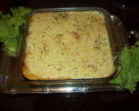 Bolo de batata com presunto e queijo