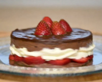 Bombom aberto de morango