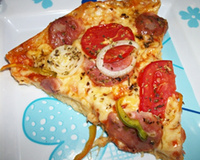 Pizza rápida de liquidificador