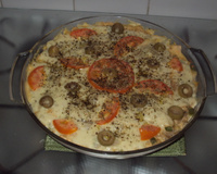 Macarrão integral com molho branco e frango