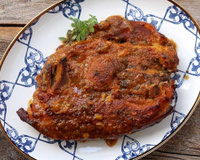 Pernil com molho de damasco