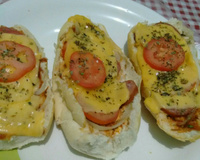 Pizza de pão de forma