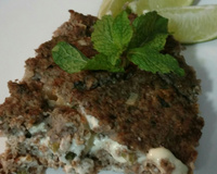 Quibe assado recheado com requeijão