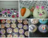 Cupcakes decorados com pasta americana de leite em pó