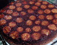 Bolo de chocolate com banana
