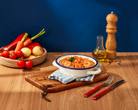 "Arroz" de aveia caldoso com camarão