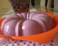 Sorvete de desenformar com calda