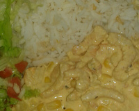 Estrogonofe de camarão