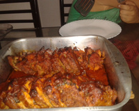 Lombo recheado de panela de pressão