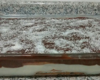 Pavê de coco e chocolate