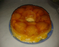 Sobremesa deliciosa de pêssego