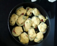 Batata assada com creme de milho