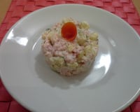 Salada de batata com presunto