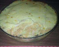 Purê de batatas recheado com frango