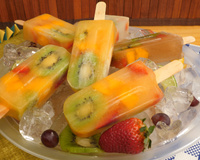 Picolé com frutas
