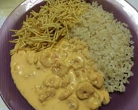 Estrogonofe de camarão