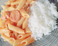 Macarrão na pressão com linguiça