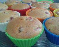 Muffin de fubá e morango