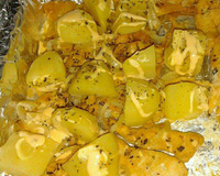 Frango com batatas ao forno