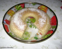 Pudim de pão no micro-ondas