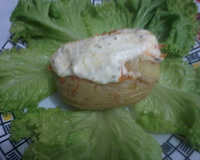 Batata recheada de micro-ondas