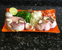 Ossobuco com mostarda e pirão