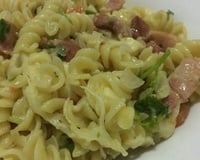 Macarrão ao forno com bacon e mussarela