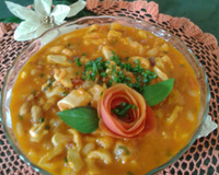 Dobradinha com feijão branco e mocotó