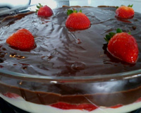 Delícia de chocolate e morangos