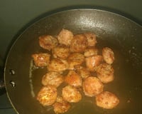 Linguiça frita com manteiga