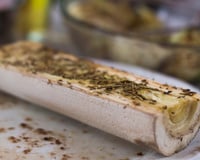 Palmito pupunha assado