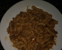 Macarrão com carne moída