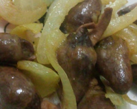 Coração de frango frito