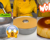8kg de pudim: rainha do pudim humilha confeiteiros com doce gigante perfeito. Veja como ela desenformou (vídeo) e a receita!
