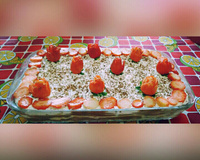 Pavê de morango com chocolate